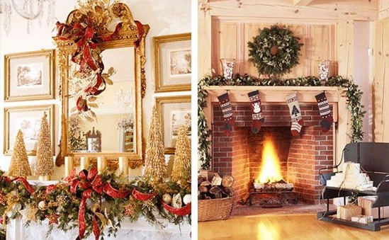 Holiday Decor | Interior Decors with Fireplaces by Nazmiyal