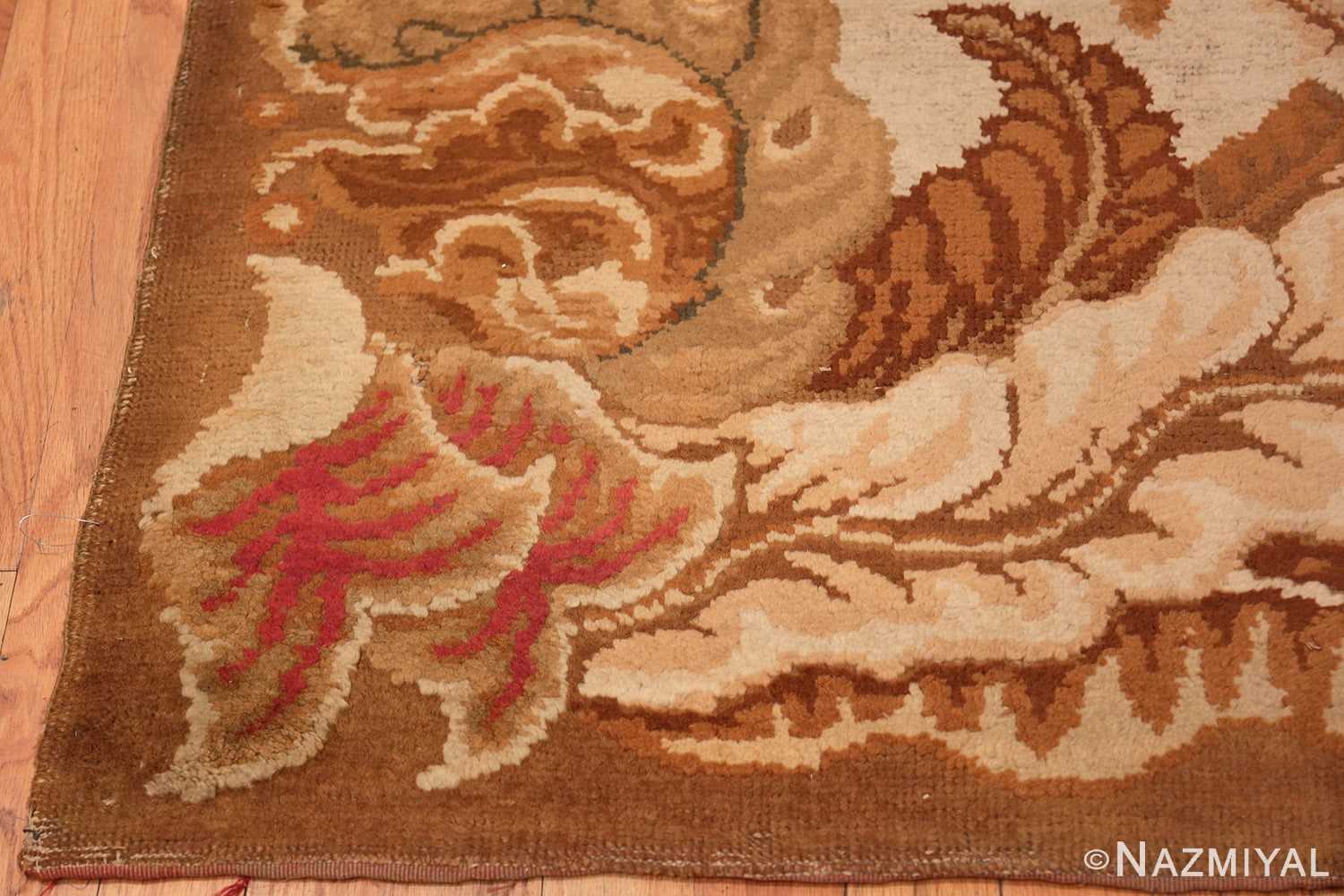 Corner English Axminter Antique rug 2891 by Nazmiyal