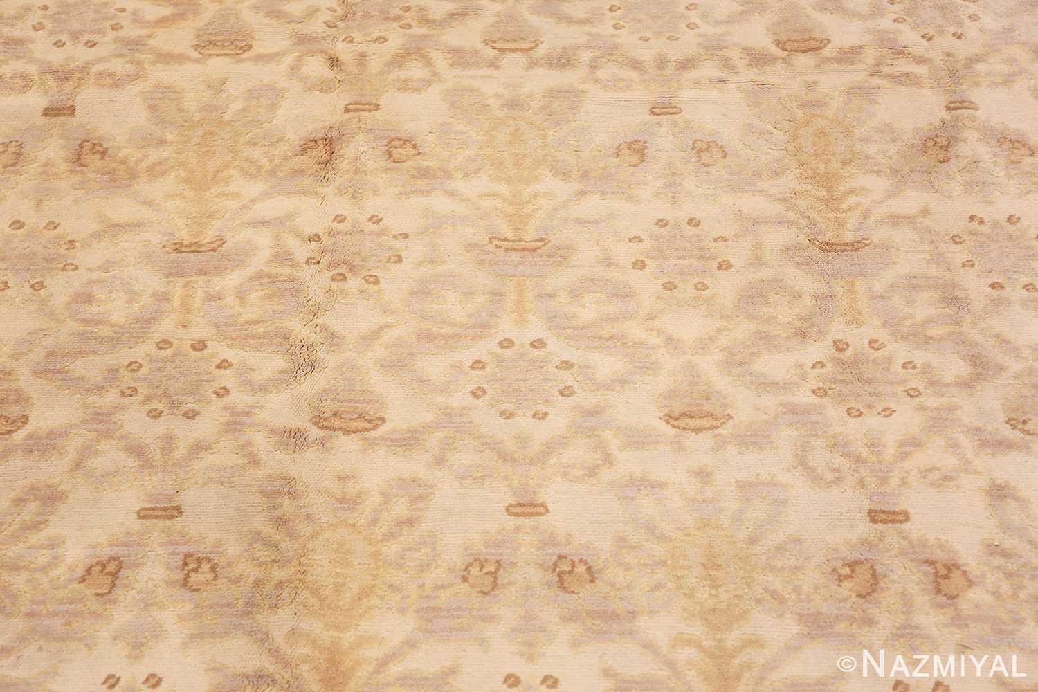 Close-up Decorative room size Antique Spanish carpet 2678 by Nazmiyal