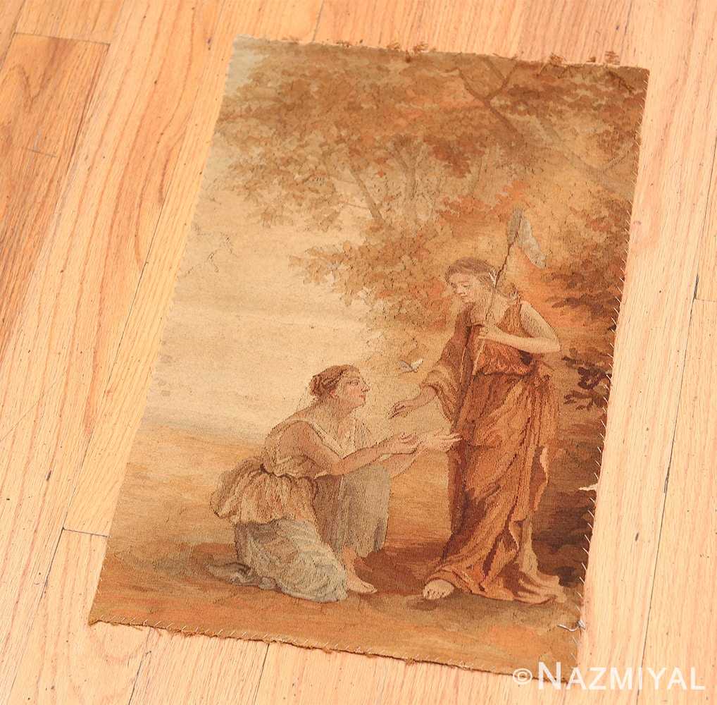 Full small size antique French tapestry rug 425 by Nazmiyal