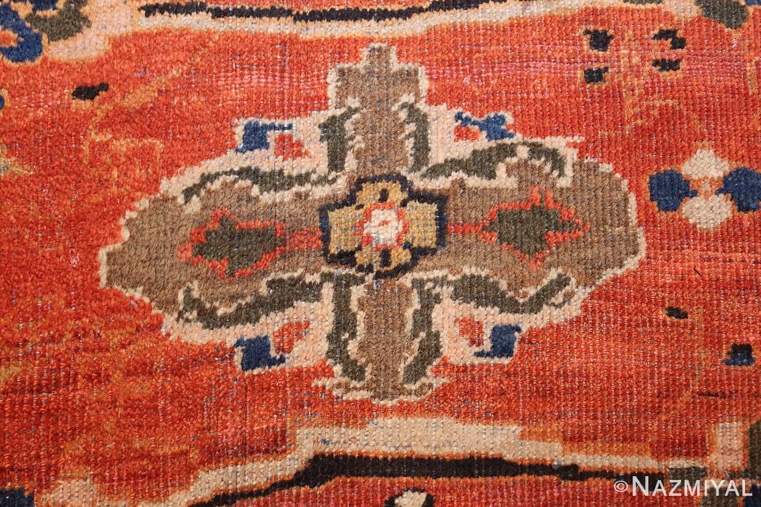 large oversized antique persian rust color sultanabad rug 42746 closeup Nazmiyal