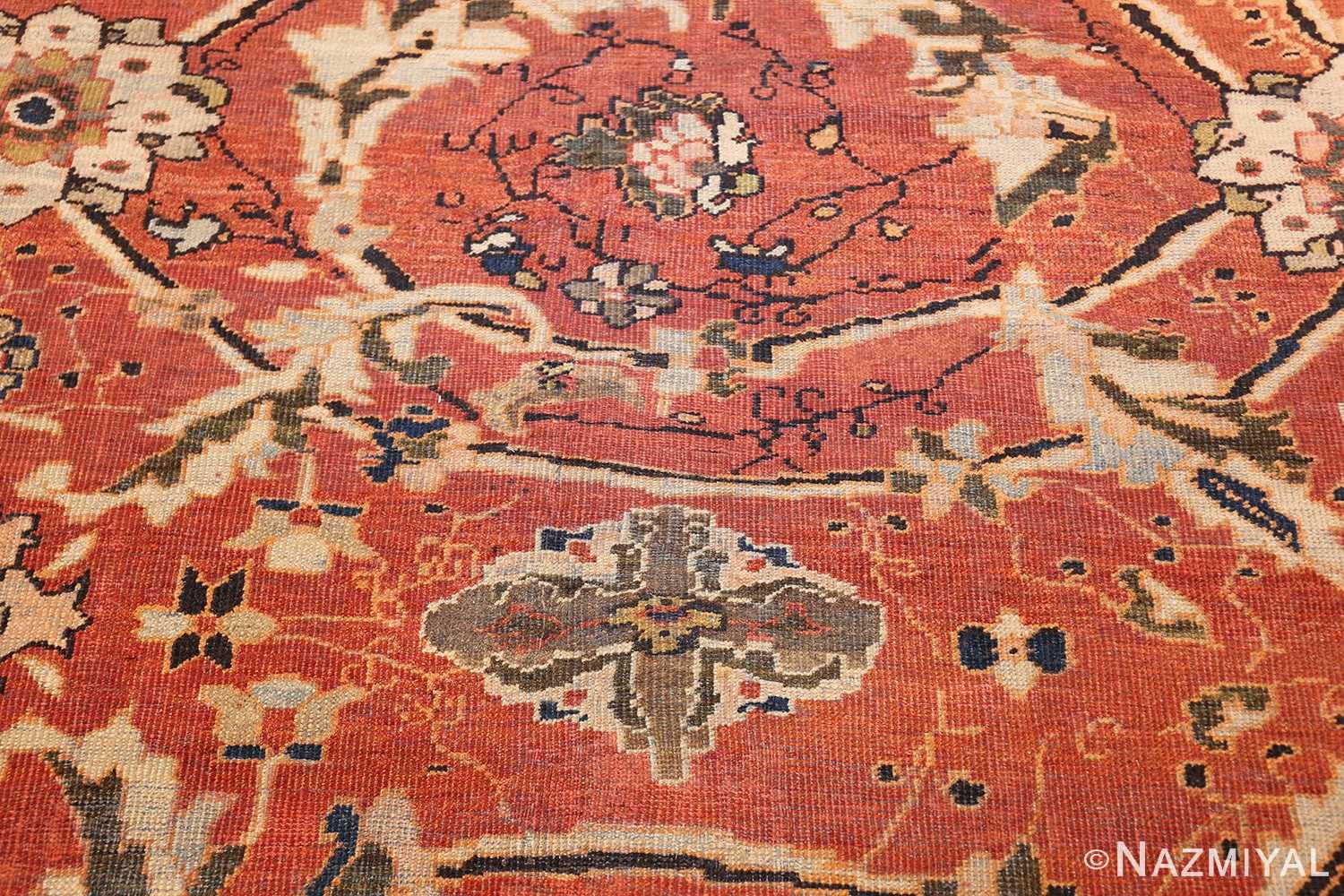 large oversized antique persian rust color sultanabad rug 42746 design Nazmiyal