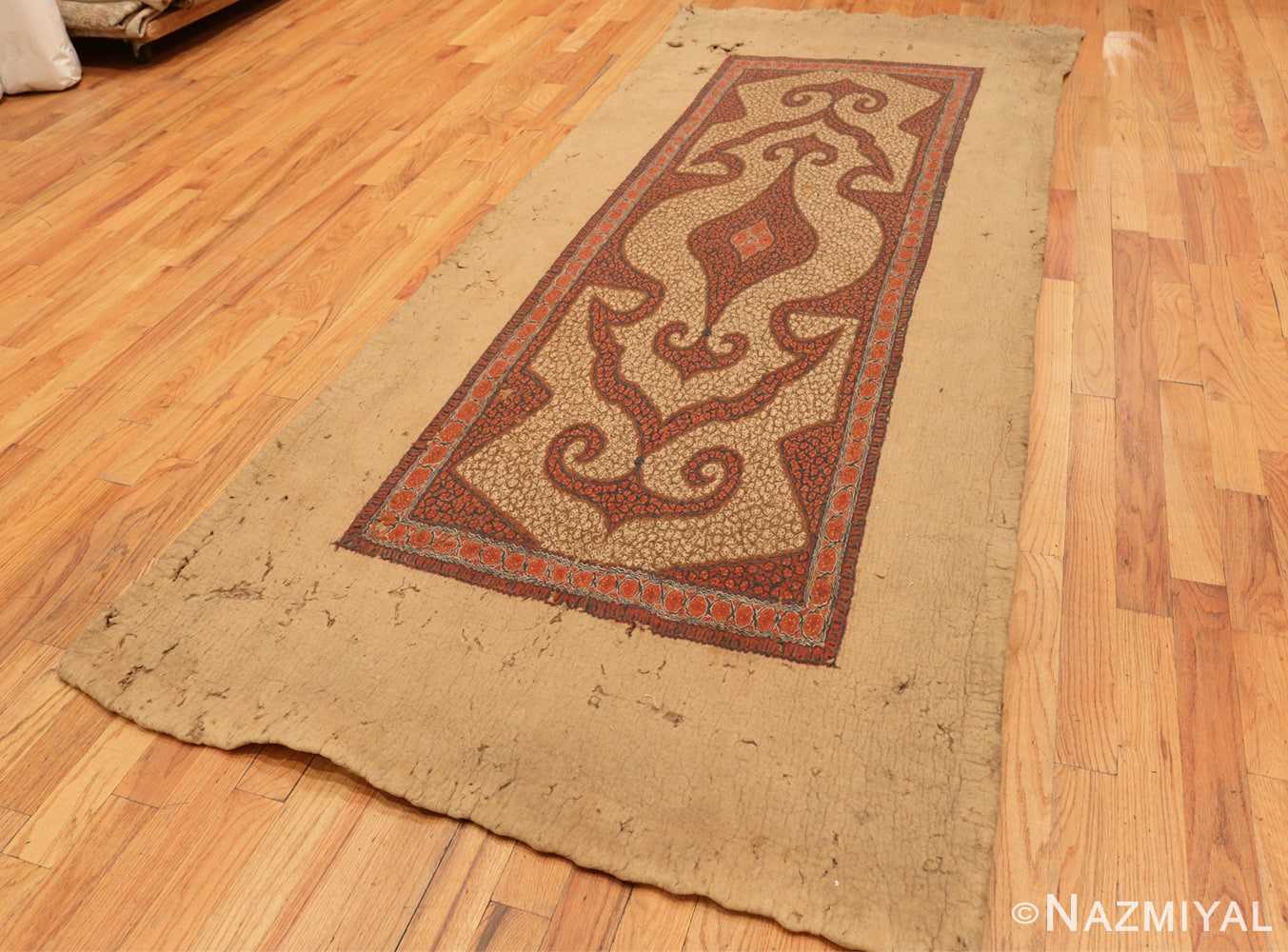 Full Antique Central Asia felt rug 41408 by Nazmiyal