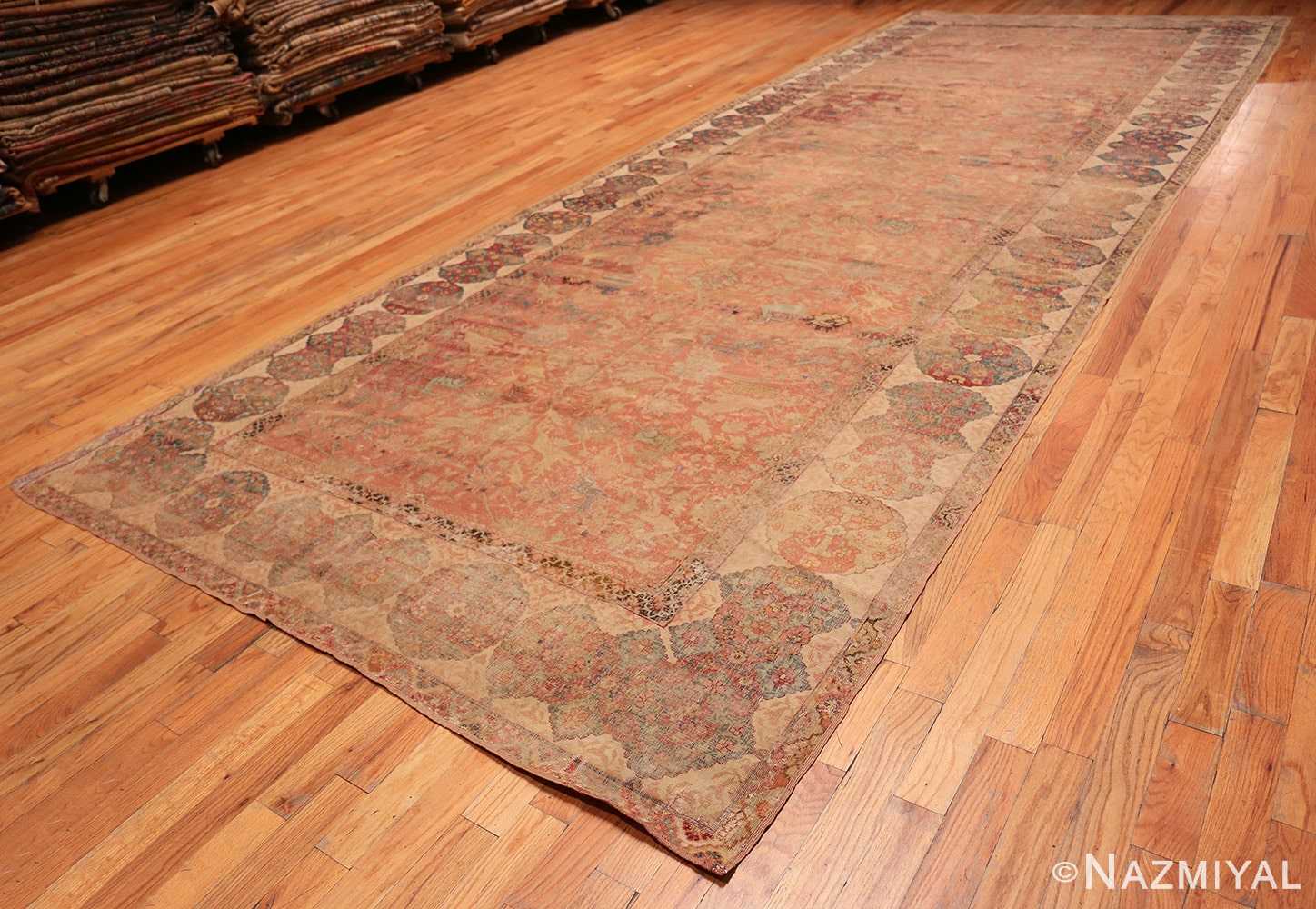 Full Antique gallery size 17th Century Isfahan Persian rug 3338 by Nazmiyal