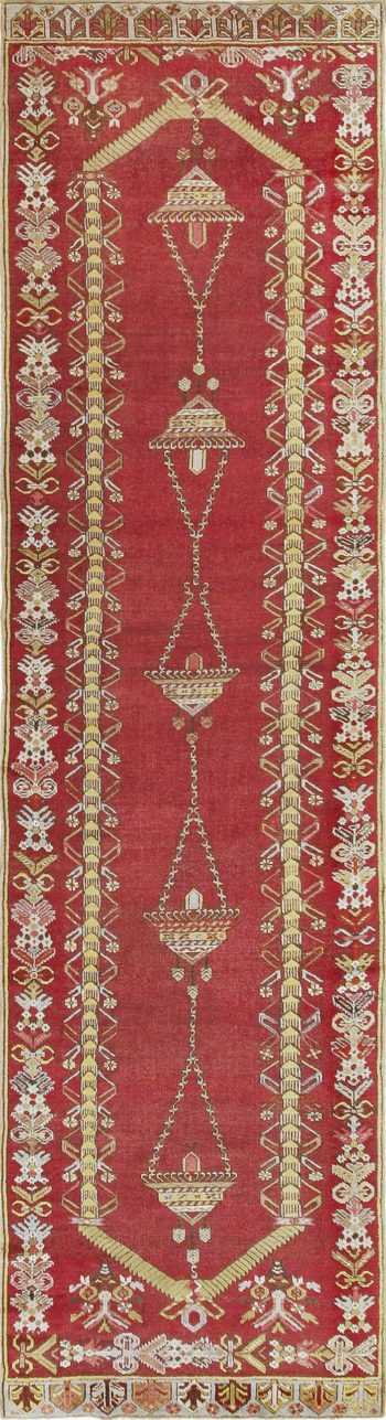 Antique Turkish Kirshehir Runner #2389 by Nazmiyal Antique Rugs