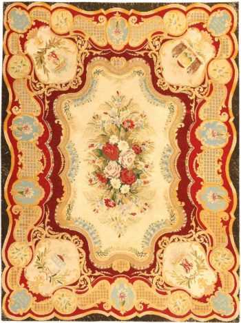 antique austro hungarian needlepoint rug 3417 Nazmiyal