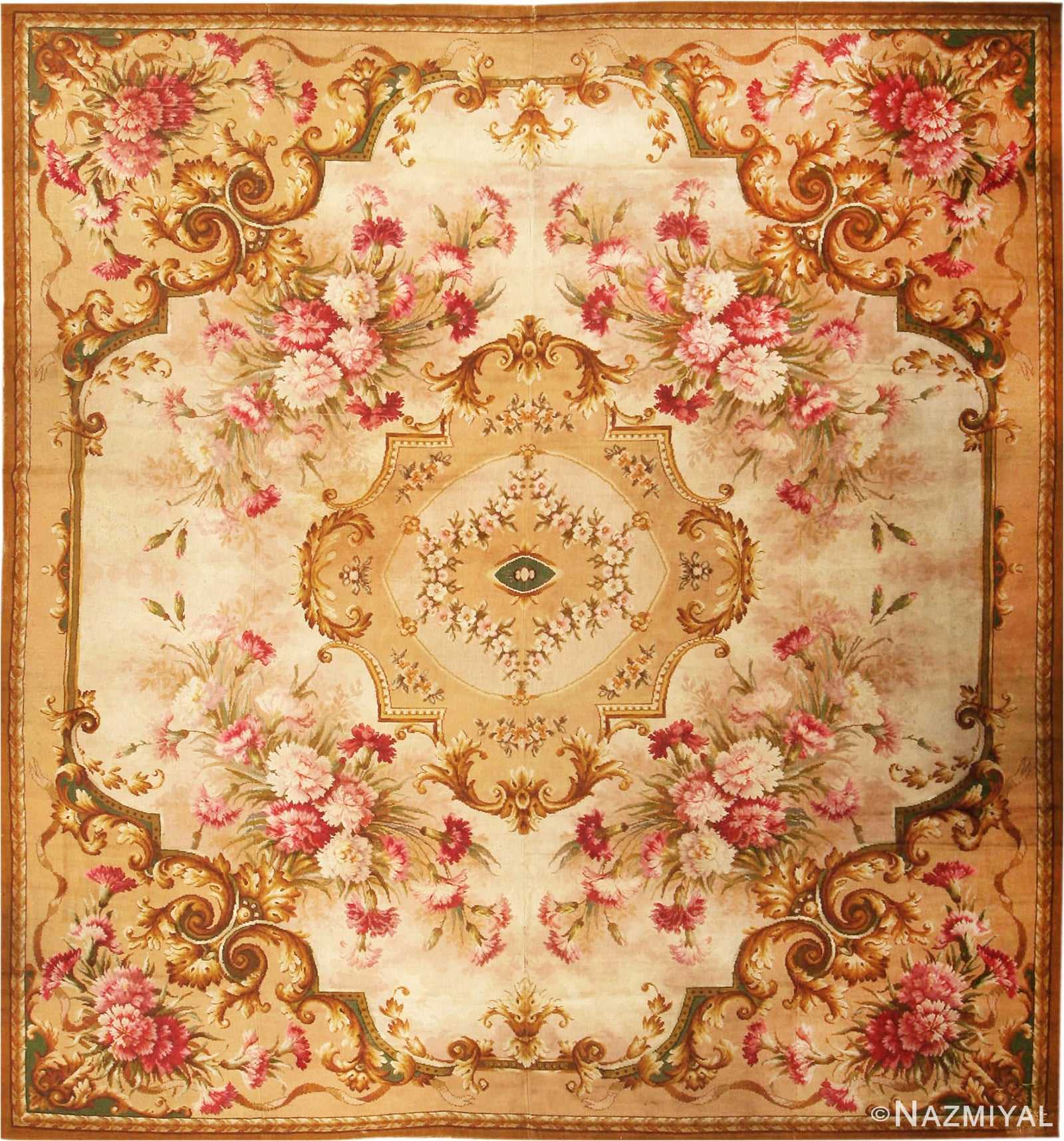 Antique English Axminster Rug #2409 by Nazmiyal Antique Rugs