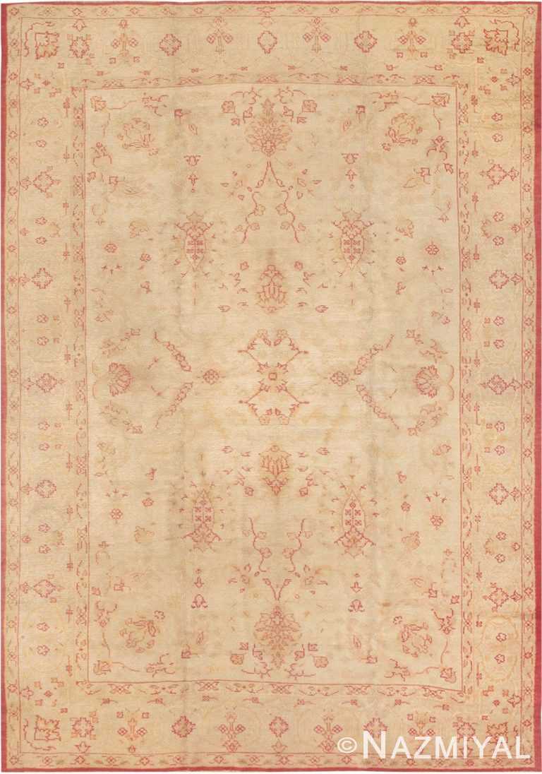Picture of Decorative Antique Turkish Oushak Rug #2988 from Nazmiyal Antique Rugs in NYC