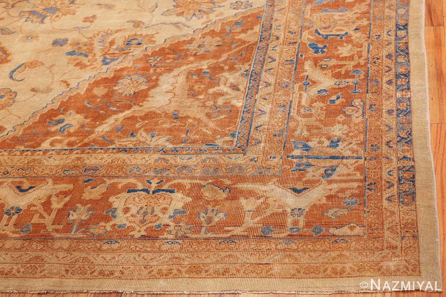 large antique ivory background persian sultanabad rug 3250 corner Nazmiyal