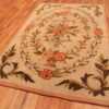 Full Blue flower detail antique floral American hooked rug 2454 by Nazmiyal