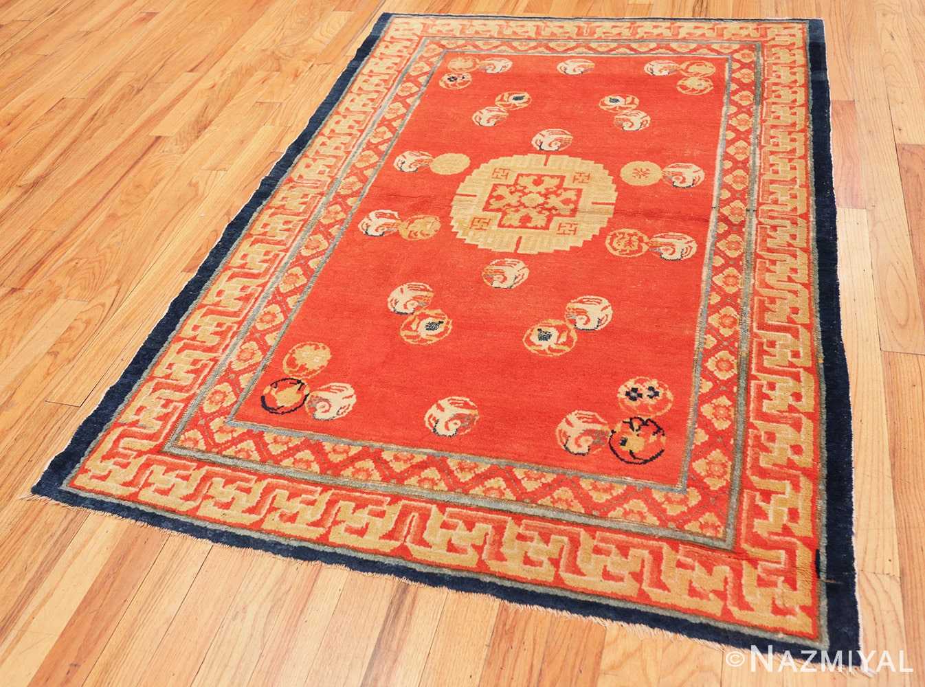 Full Red Background Ningxhia Antique Chinese rug 43024 by Nazmiyal