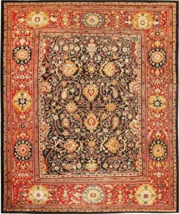 Black and Red Antique Persian Ziegler Sultanabad Rug 45212 by Nazmiyal Antique Rugs