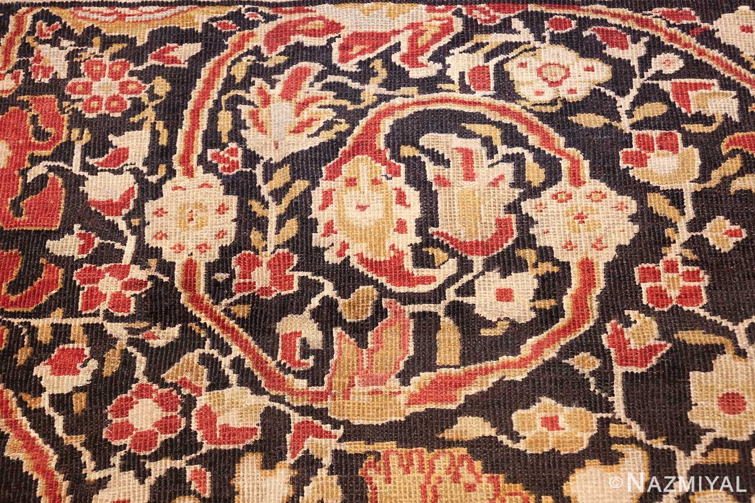 black and red antique persian ziegler sultanabad rug 45212 scrolls Nazmiyal