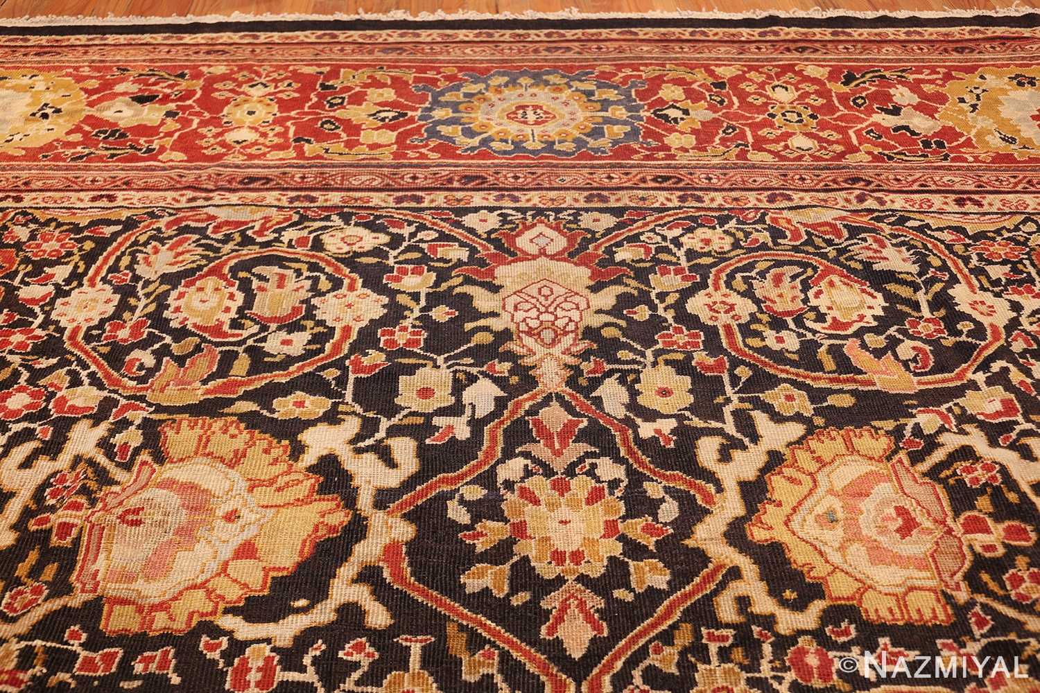 black and red antique persian ziegler sultanabad rug 45212 top Nazmiyal