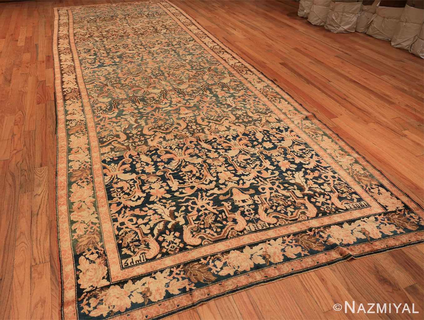 Full Antique Caucasian Karabagh wide hallway gallery rug 44114 by Nazmiyal