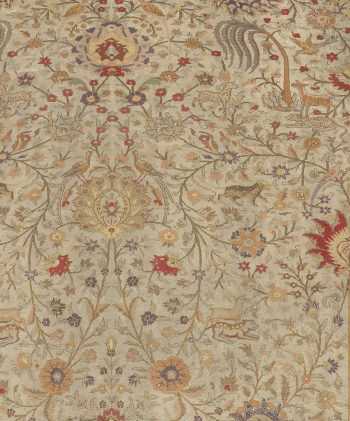 Antique Silk Hereke Turkish Rug 41567 Detail/Large View