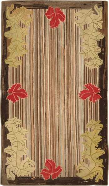Antique Hooked American Rug #2696 by Nazmiyal Antique Rugs
