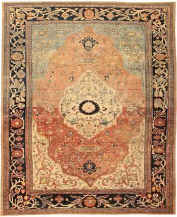 Antique Sarouk Farahan Persian Rug 43371 Nazmiyal Antique Rugs