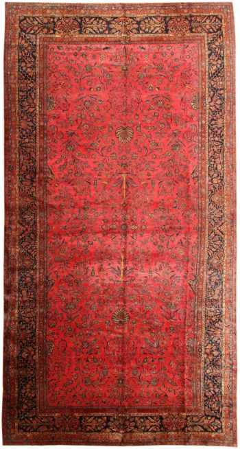 Antique Kashan Persian Rug 43582 Nazmiyal