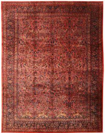 Antique Kashan Persian Rug #43528 by Nazmiyal Antique Rugs