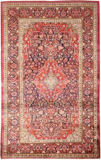 Antique Silk Persian Kashan Rug 43312 Nazmiyal Antique Rugs