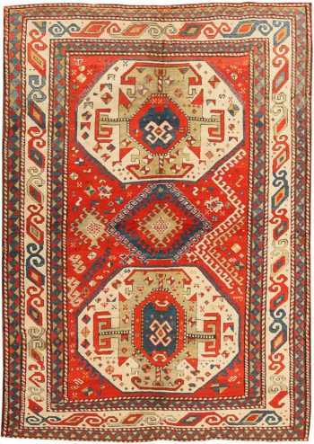 Antique Kazak Caucasian Rug 43276 Nazmiyal