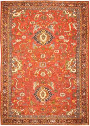 Antique Sultanabad Persian Rug 43330 Nazmiyal Antique Rugs