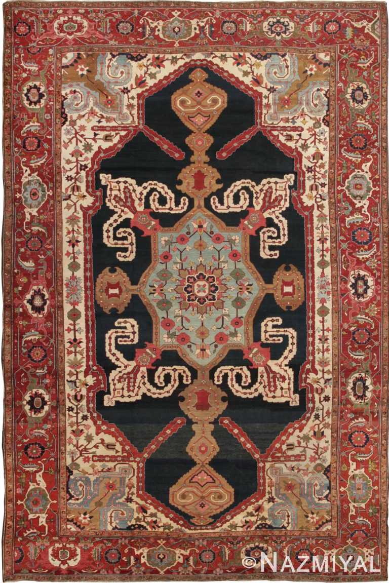 Antique Heriz Serapi Persian Rugs 44177 Nazmiyal