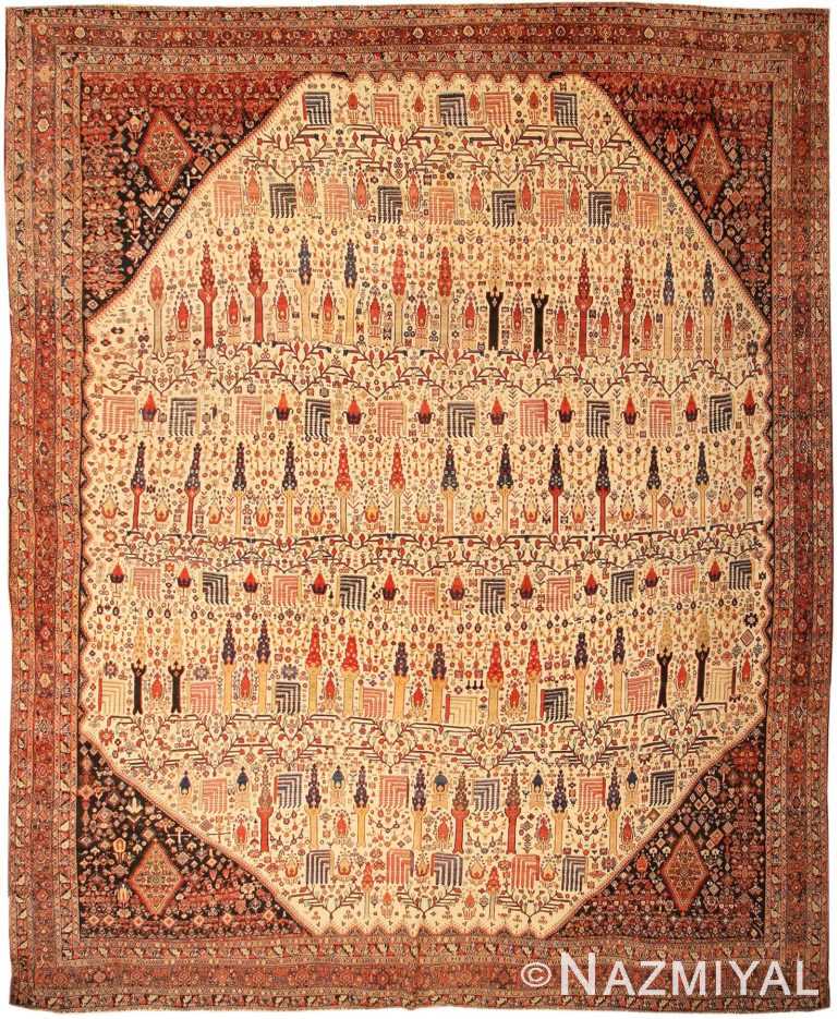 Antique Persian Qashqai Rug 43610 by Nazmiyal Antique Rugs
