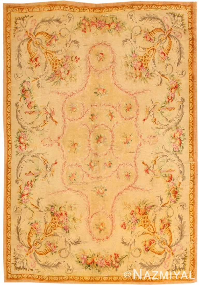 Antique Savonnerie French Rug 43937 Nazmiyal