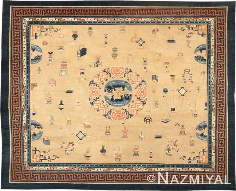 Antique Chinese Oriental Carpet 41154 Nazmiyal Antique Rugs