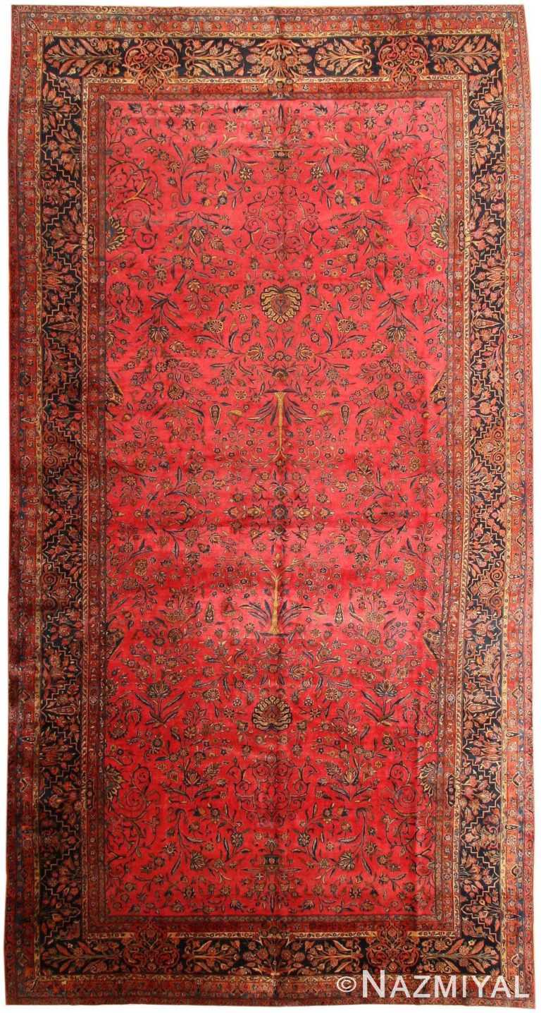 Antique Kashan Persian Rug 43582 Nazmiyal