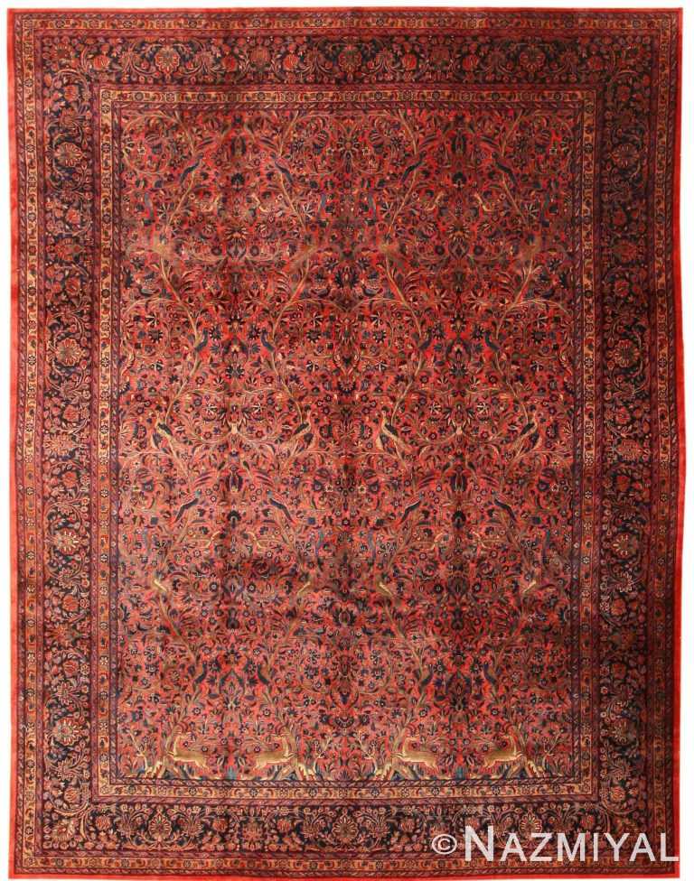 Antique Kashan Persian Rug #43528 by Nazmiyal Antique Rugs