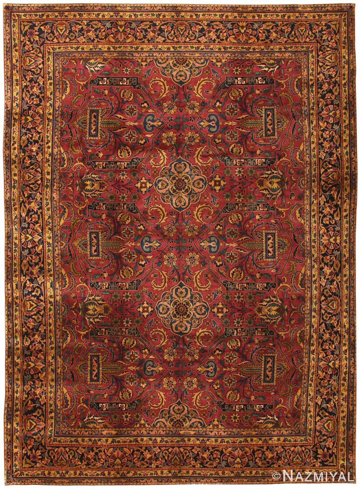 Antique Persian Kashan Rug 43549 Nazmiyal Antique Rugs