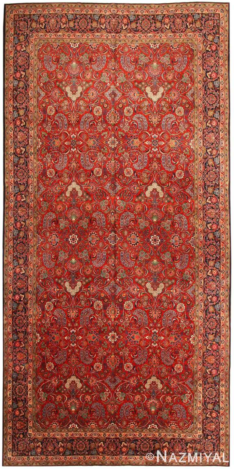 Antique Kashan Persian Rug 43568 Nazmiyal