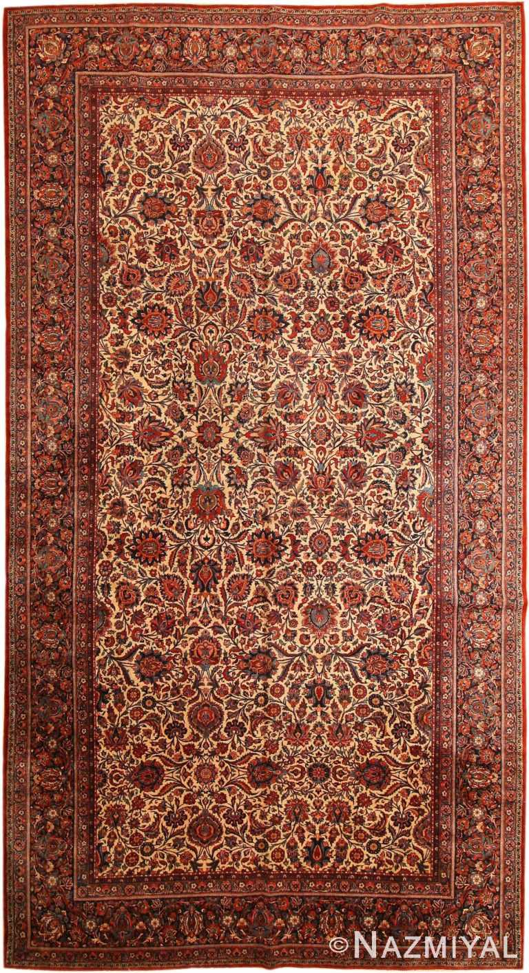 Antique Kashan Persian Rug 43522 Nazmiyal