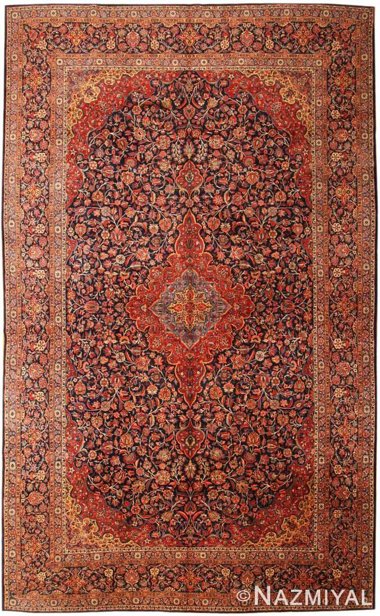 Antique Kashan Persian Rug 43556 Detail/Large View