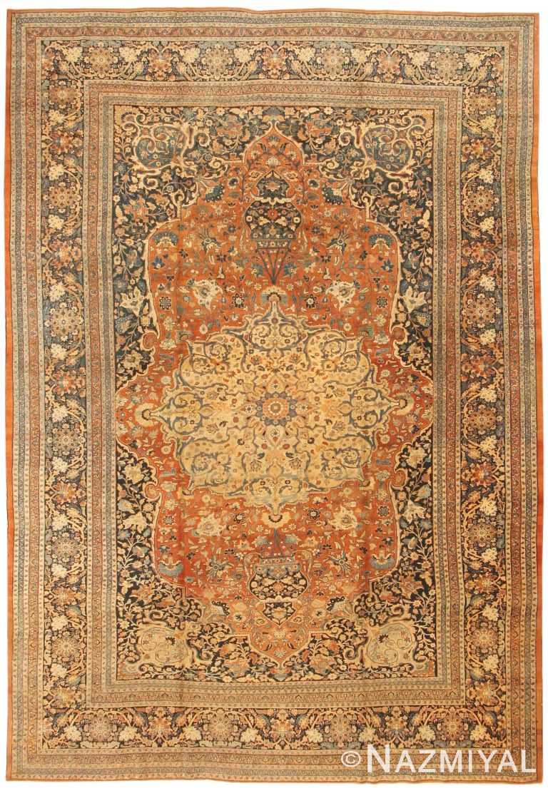 Antique Tabriz Persian Rug 43344 Nazmiyal