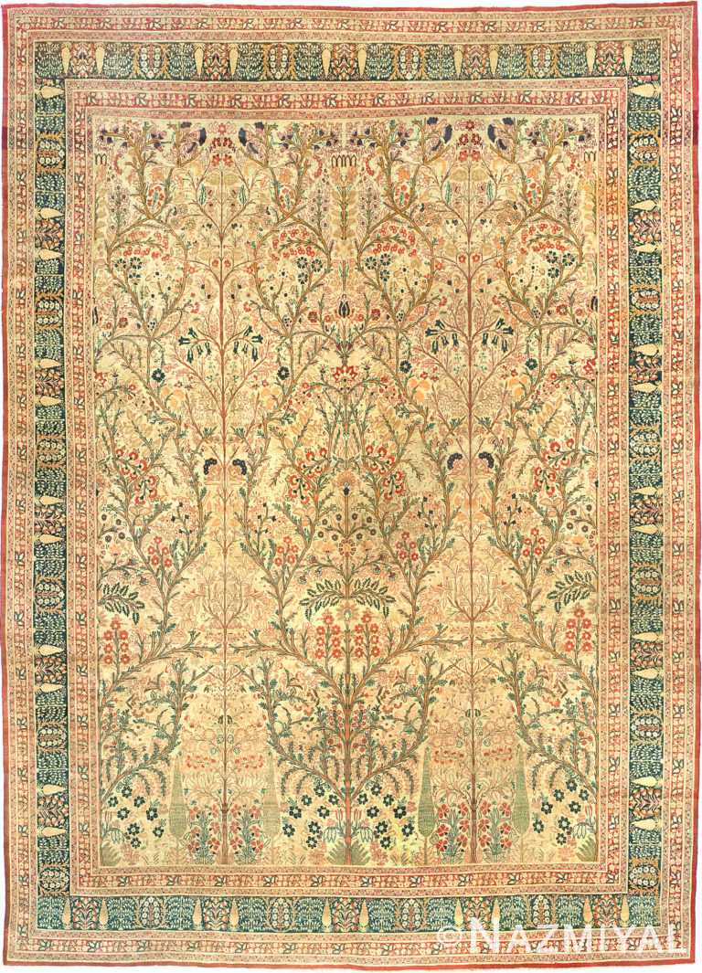 Antique Tabriz Persian Rug 3247 Detail/Large View