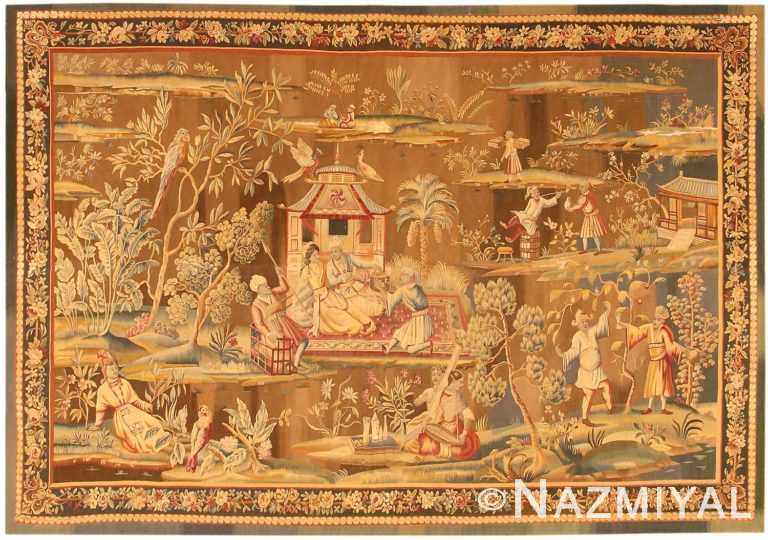 Antique French Tapestry Rug 43924 Nazmiyal