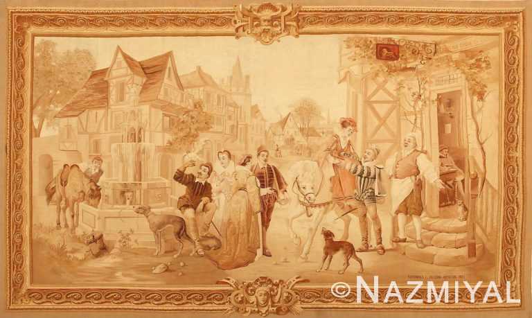 Antique French Tapestry Rug 43921 Nazmiyal