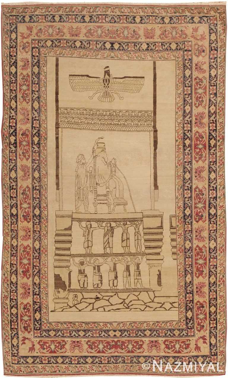 Antique Kerman Persian Rug #44213 Nazmiyal