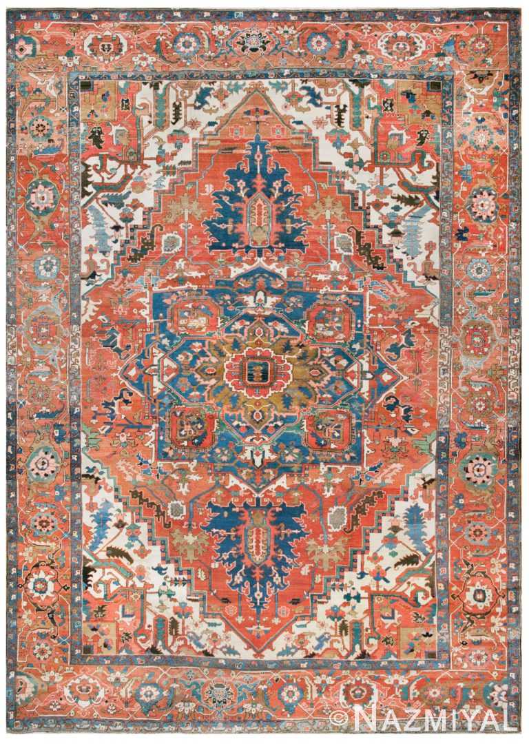 Antique Heriz Serapi Persian Rugs 44398 - Detailed Photo | Large Image