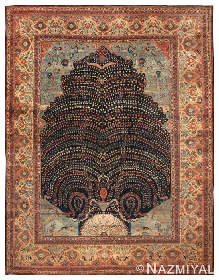 Antique Tabriz Persian Rug 44869