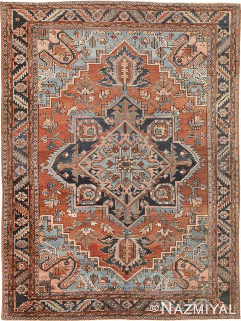 antique persian heriz serapi rug 44802 Nazmiyal