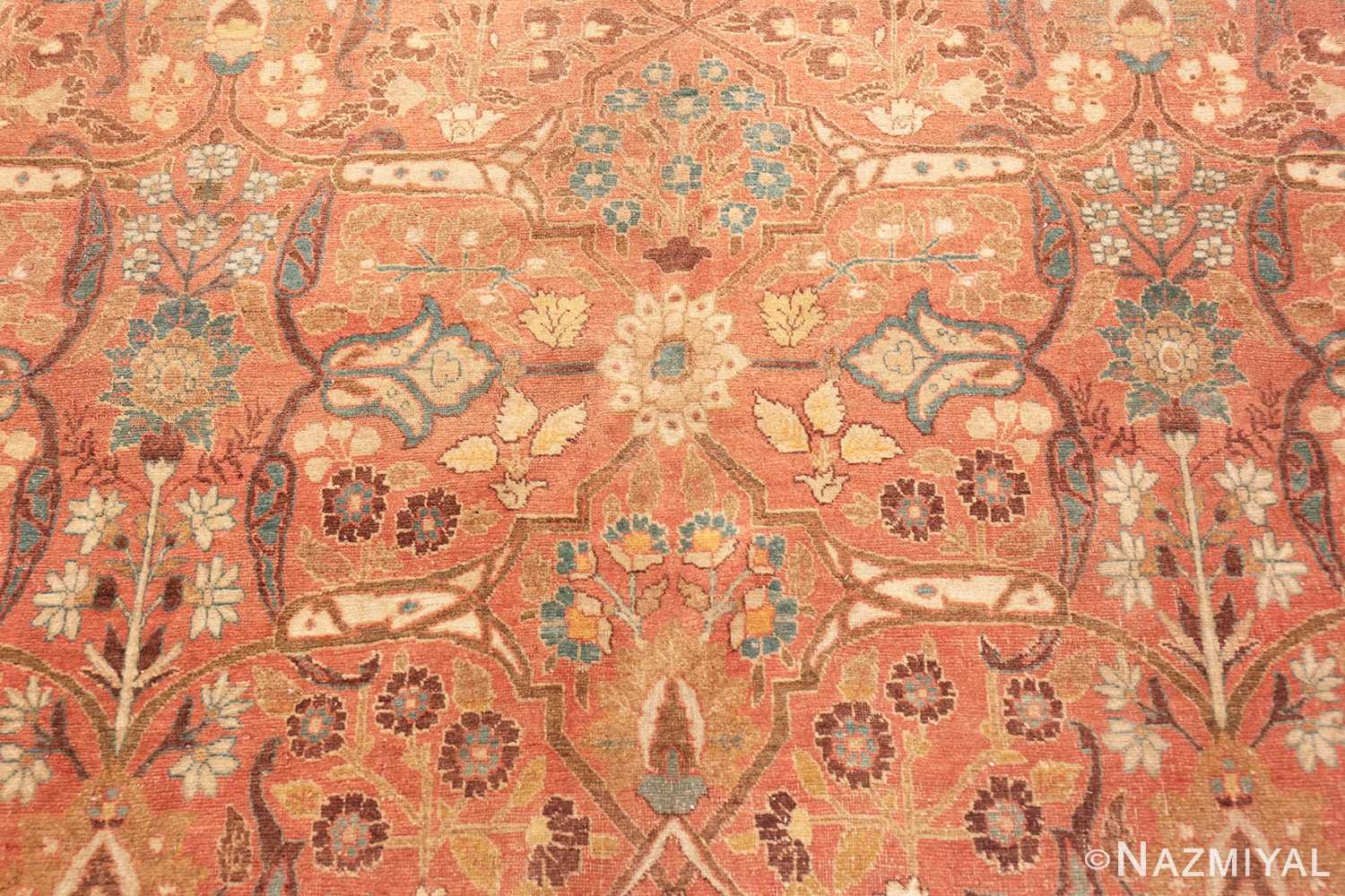 Background Antique Tabriz Persian rug 45194 by Nazmiyal