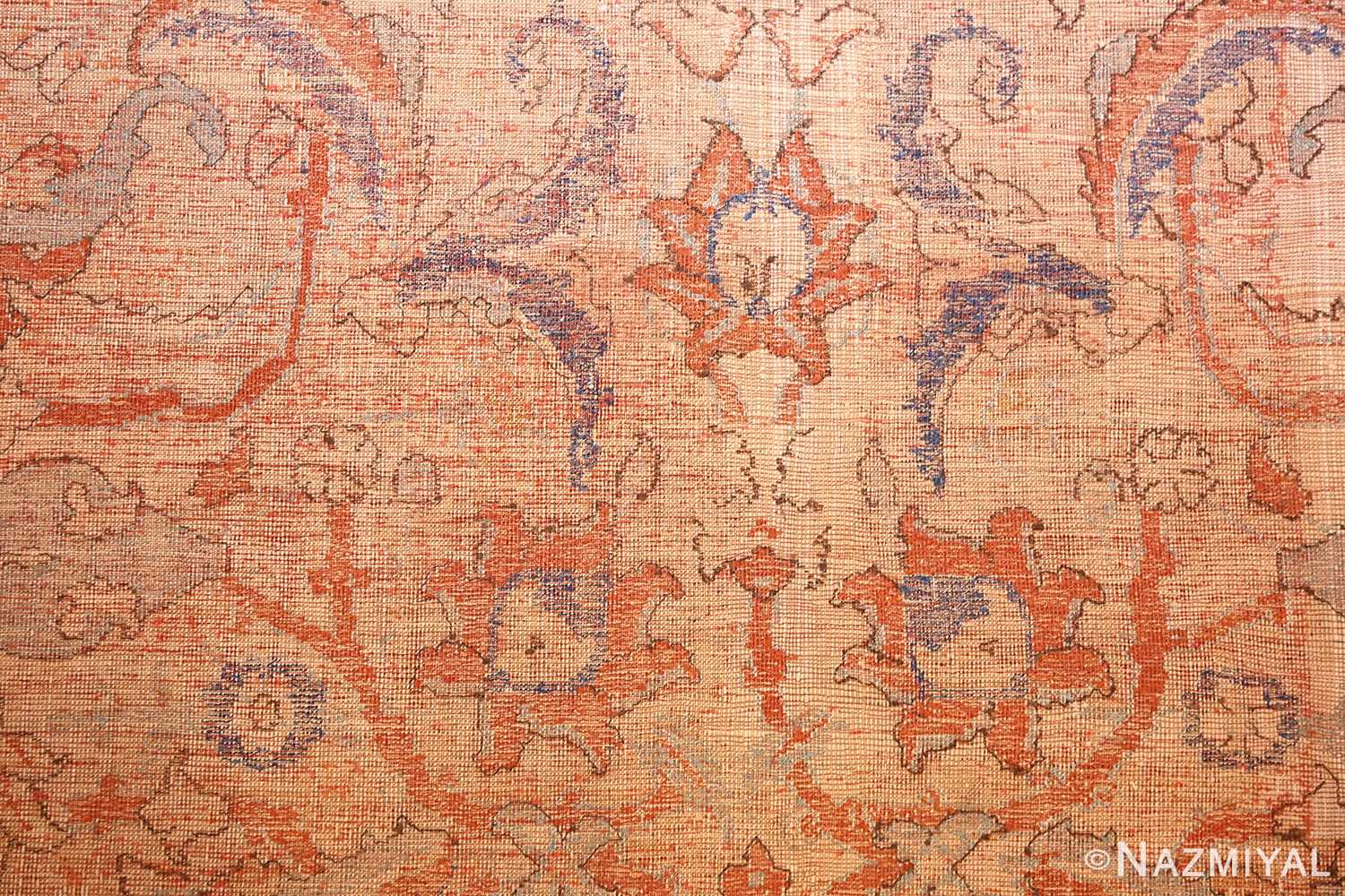antique 17th century silk persian polonaise rug 40787 red Nazmiyal