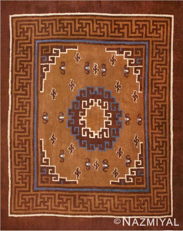 Antique Mongolian Rug #44894 by Nazmiyal Antique Rugs