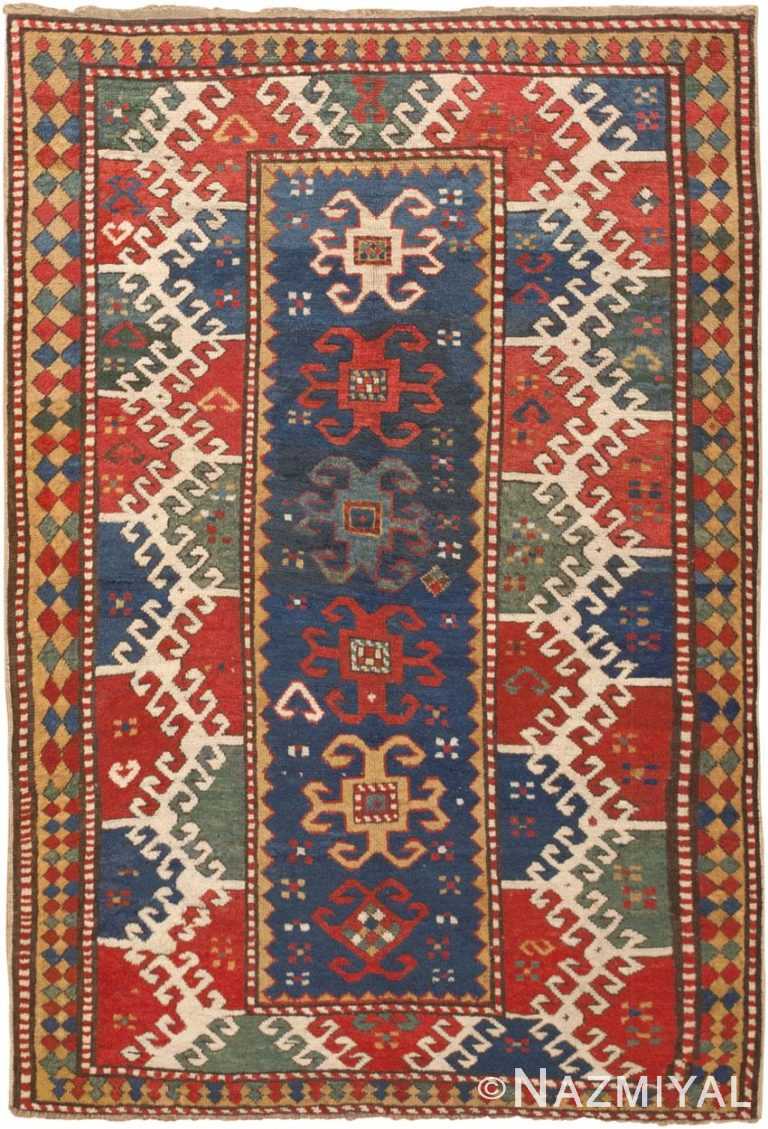 Tribal Antique Kazak Rug 45629 Nazmiyal Antique Rugs