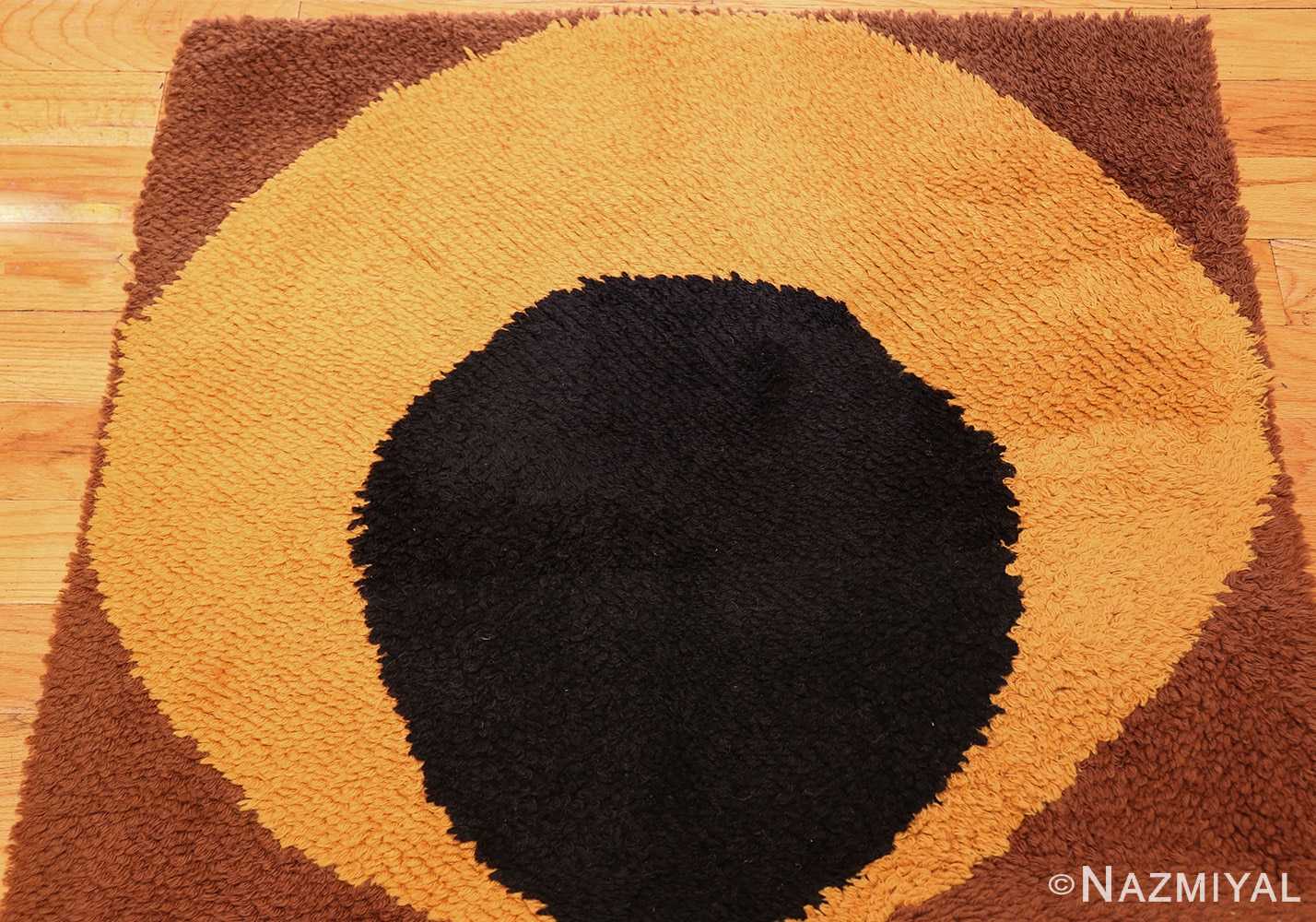 vintage swedish rug 45667 brown Nazmiyal